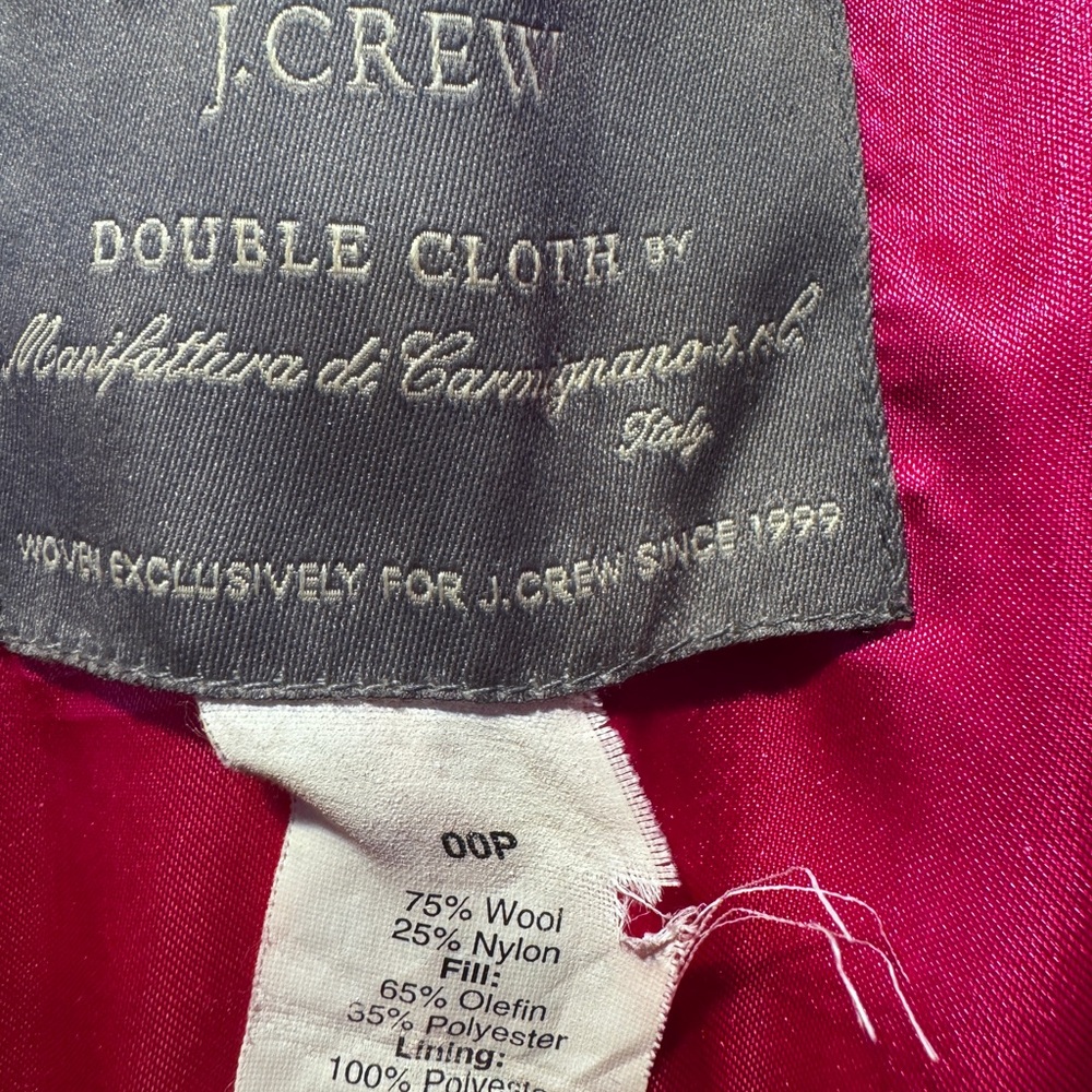 J. Crew Double Cloth Vibrant Pink Coat with Thinsulate - Picture 5 of 10